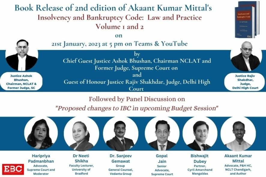 Release of the second edition of Insolvency and Bankruptcy Code — Law and Practice, 21 January 2023